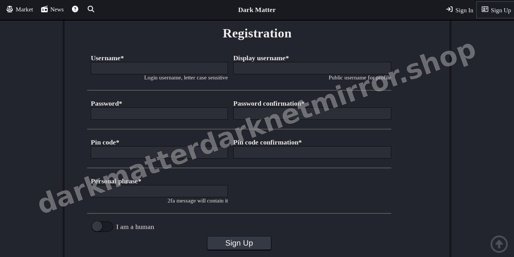 Account Registration Page